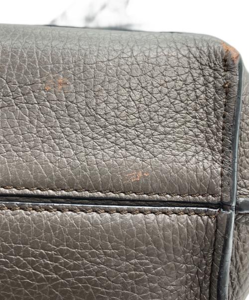 LOEWE（ロエベ）LOEWE (ロエベ) バーティカル ベルト レザー トートバッグ グレー×ブラックの古着・服飾アイテム