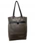 LOEWE (ロエベ) バーティカル ベルト レザー トートバッグ グレー×ブラック：55000円
