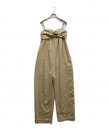 Louren（ローレン）の古着「front twist combinaison オールインワン」｜ベージュ