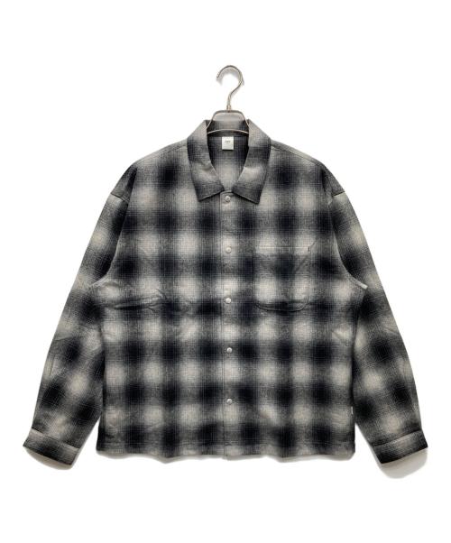 OVY（オヴィー）OVY (オヴィー) Ombre Check Shirt Jacket オンブレチェックシャツジャケット グレー×ブラック サイズ:SIZE Lの古着・服飾アイテム