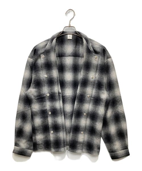 OVY（オヴィー）OVY (オヴィー) Ombre Check Shirt Jacket オンブレチェックシャツジャケット グレー×ブラック サイズ:SIZE Lの古着・服飾アイテム