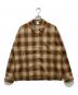 OVY（オヴィー）の古着「Ombre Check Shirt Jacket オンブレチェックシャツジャケット」｜ブラウン×ベージュ