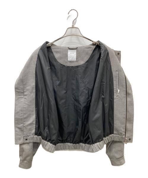 KAJA（カジャ）KAJA (カジャ) HOUNDSTOOTH HARRINGTON JACKET ブラック×ホワイト サイズ:SIZE Mの古着・服飾アイテム