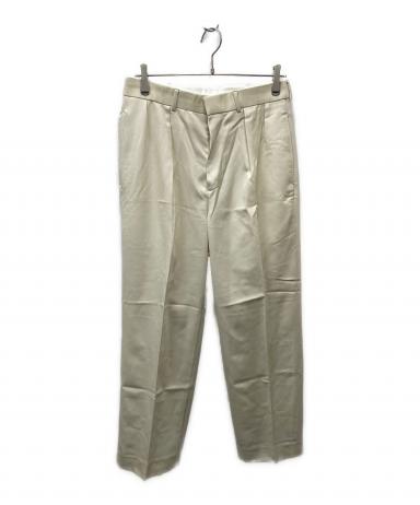 中古・古着通販】KAJA (カジャ) TWO TUCKS WIDE TROUSERS ベージュ