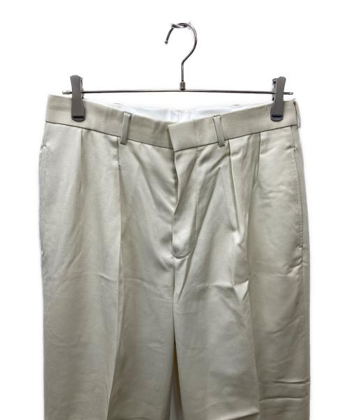 KAJA（カジャ）KAJA (カジャ) TWO TUCKS WIDE TROUSERS ベージュ サイズ:Mの古着・服飾アイテム