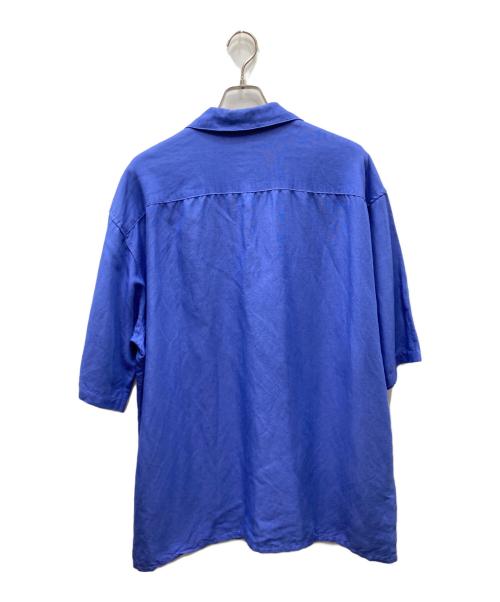 OLD GAP（オールドギャップ）OLD GAP (オールドギャップ) リネンブレンドS/Sオープンカラーシャツ ブルー サイズ:SIZE Lの古着・服飾アイテム