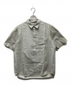 stussyステューシー）の古着「シャドーロゴ 半袖シャツ」｜グレー