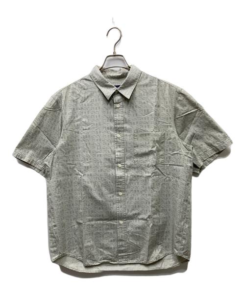 stussy（ステューシー）stussy (ステューシー) シャドーロゴ 半袖シャツ グレー サイズ:SIZE Lの古着・服飾アイテム