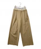 THINGS THAT MATTERシングスザットマター）の古着「T/W LAYERED PANTS サイドジップスラックス」｜ベージュ