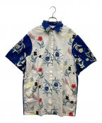 marimekkoマリメッコ）の古着「Harbaario シャツワンピース」｜イエロー×ネイビー