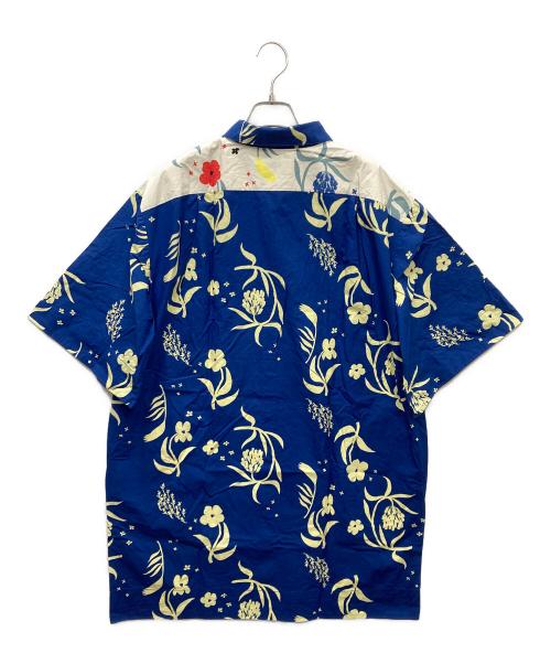 marimekko（マリメッコ）marimekko (マリメッコ) Harbaario シャツワンピース イエロー×ネイビー サイズ:36の古着・服飾アイテム