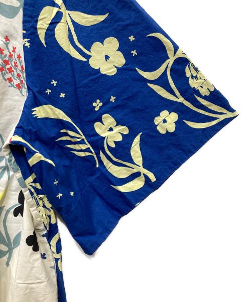 marimekko（マリメッコ）marimekko (マリメッコ) Harbaario シャツワンピース イエロー×ネイビー サイズ:36の古着・服飾アイテム