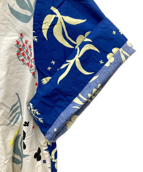 marimekko（マリメッコ）marimekko (マリメッコ) Harbaario シャツワンピース イエロー×ネイビー サイズ:36の古着・服飾アイテム