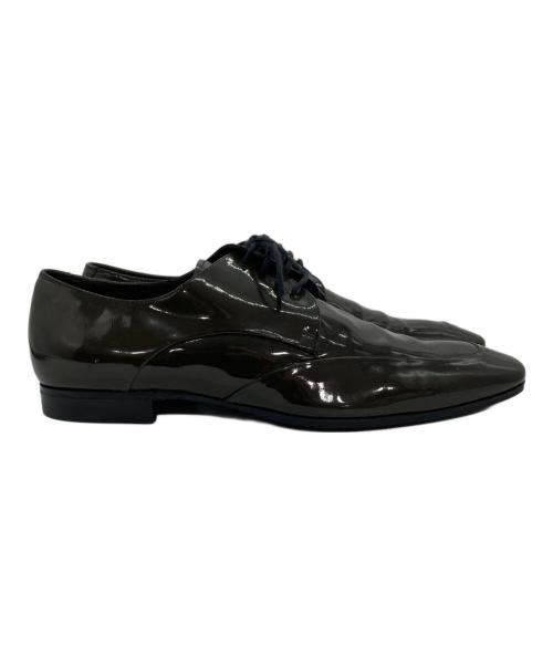 BOTTEGA VENETA（ボッテガベネタ）BOTTEGA VENETA (ボッテガベネタ) パテントレザーレースアップシューズ カーキ サイズ:42の古着・服飾アイテム