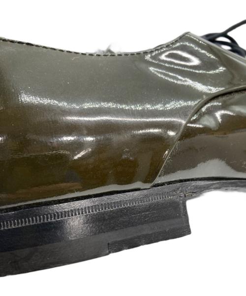BOTTEGA VENETA（ボッテガベネタ）BOTTEGA VENETA (ボッテガベネタ) パテントレザーレースアップシューズ カーキ サイズ:42の古着・服飾アイテム