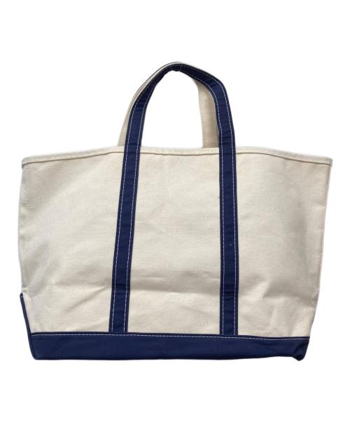 L.L.Bean（エルエルビーン）L.L.Bean (エルエルビーン) USA製 キャンバス トートバッグ アイボリー×ネイビー サイズ:表記無しの古着・服飾アイテム