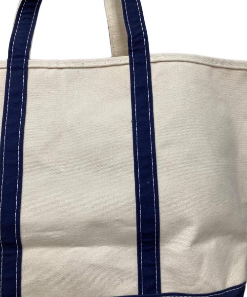 L.L.Bean（エルエルビーン）L.L.Bean (エルエルビーン) USA製 キャンバス トートバッグ アイボリー×ネイビー サイズ:表記無しの古着・服飾アイテム