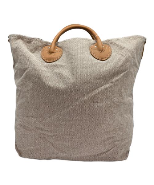 YOUNG & OLSEN The DRYGOODS STORE（ヤングアンドオルセン ザ ドライグッズストア）YOUNG & OLSEN The DRYGOODS STORE (ヤングアンドオルセン ザ ドライグッズストア) 2WAY トートバッグ ベージュ×ブラウンの古着・服飾アイテム