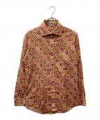 Emilio Pucciエミリオ プッチ）の古着「総柄コットンシャツ」｜ピンク×イエロー