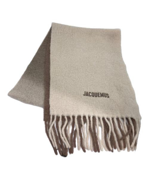 jacquemus（ジャックムス）JACQUEMUS (ジャックムス) アルパカ混マフラー ブラウン×ベージュ サイズ:表記無しの古着・服飾アイテム