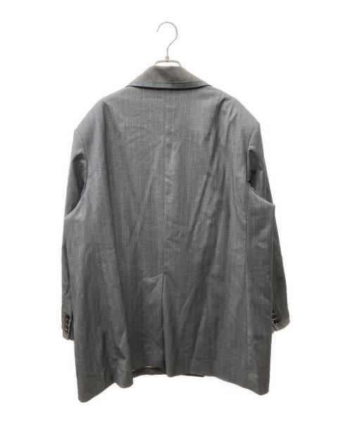 MAISON SPECIAL（メゾンスペシャル）MAISON SPECIAL (メゾンスペシャル) Lapel Design Over Jacket ストライプオーバーサイズドジャケット グレー サイズ:Freeの古着・服飾アイテム