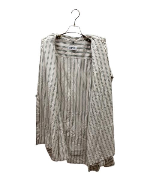 KIDILL（キディル）KIDILL (キディル) Layered Shirts レイヤードシャツ ベージュ×グリーン サイズ:Freeの古着・服飾アイテム