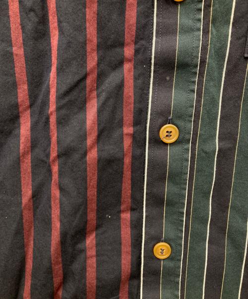 Vivienne Westwood man（ヴィヴィアン ウェストウッド マン）Vivienne Westwood man (ヴィヴィアン ウェストウッド マン) STRIPED PETER PAN SHIRT ストライプ ピーターパンシャツ ボルドー×グリーン サイズ:Freeの古着・服飾アイテム