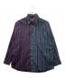 Vivienne Westwood man（ヴィヴィアン ウェストウッド マン）の古着「STRIPED PETER PAN SHIRT ストライプ ピーターパンシャツ」｜ボルドー×グリーン