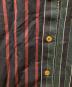 中古・古着 Vivienne Westwood man (ヴィヴィアン ウェストウッド マン) STRIPED PETER PAN SHIRT ストライプ ピーターパンシャツ ボルドー×グリーン サイズ:Free：11000円