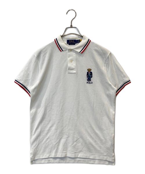 POLO RALPH LAUREN（ポロ・ラルフローレン）POLO RALPH LAUREN (ポロ・ラルフローレン) ポロベア刺繍ポロシャツ ホワイト サイズ:Sの古着・服飾アイテム
