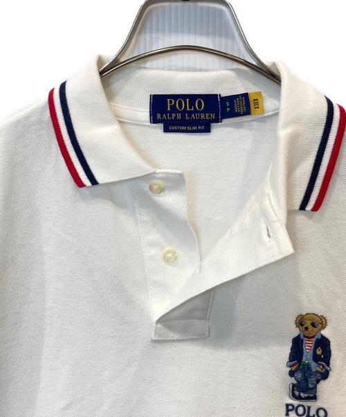 POLO RALPH LAUREN（ポロ・ラルフローレン）POLO RALPH LAUREN (ポロ・ラルフローレン) ポロベア刺繍ポロシャツ ホワイト サイズ:Sの古着・服飾アイテム