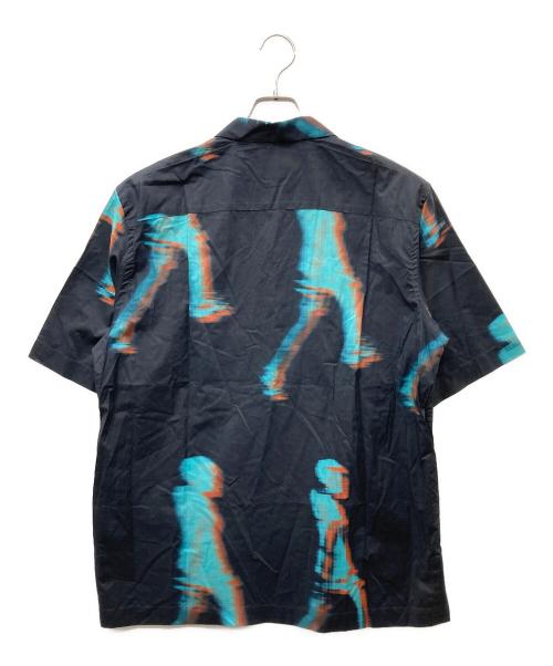 PAUL SMITH（ポールスミス）Paul Smith (ポールスミス) WALKER プリントシャツ ブラック×グリーン サイズ:XLの古着・服飾アイテム