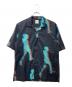 Paul Smith（ポールスミス）の古着「WALKER プリントシャツ」｜ブラック×グリーン