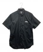 CDGシーディージー）の古着「CLASSIC SHIRT WITH SHORT SLEEVES ロゴプリントS/Sシャツ」｜ブラック