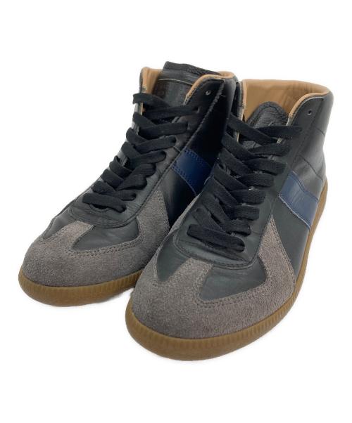 Martin Margiela22（マルタン・マルジェラ22）Martin Margiela22 (マルタン・マルジェラ22) German Military Trainer Hi ジャーマントレーナー ハイカット スニーカー ブラック×グレー サイズ:40の古着・服飾アイテム