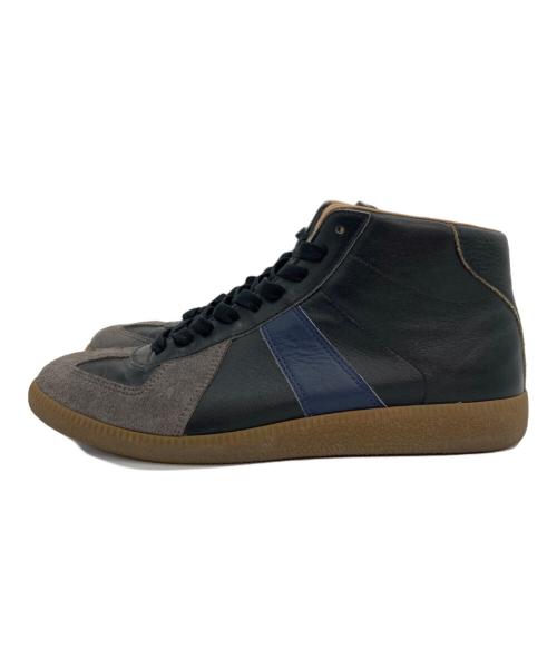 Martin Margiela22（マルタン・マルジェラ22）Martin Margiela22 (マルタン・マルジェラ22) German Military Trainer Hi ジャーマントレーナー ハイカット スニーカー ブラック×グレー サイズ:40の古着・服飾アイテム