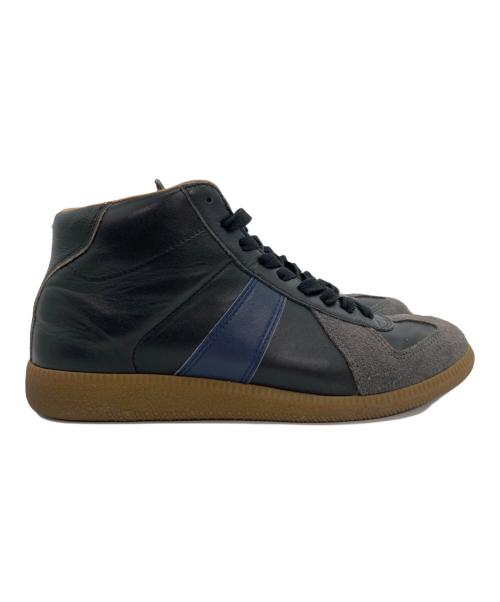 Martin Margiela22（マルタン・マルジェラ22）Martin Margiela22 (マルタン・マルジェラ22) German Military Trainer Hi ジャーマントレーナー ハイカット スニーカー ブラック×グレー サイズ:40の古着・服飾アイテム
