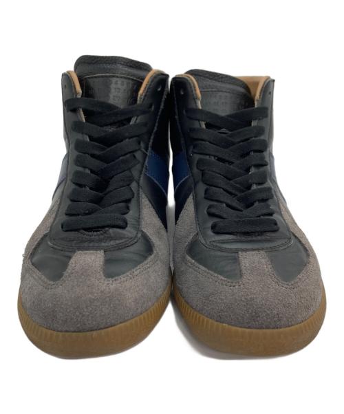 Martin Margiela22（マルタン・マルジェラ22）Martin Margiela22 (マルタン・マルジェラ22) German Military Trainer Hi ジャーマントレーナー ハイカット スニーカー ブラック×グレー サイズ:40の古着・服飾アイテム