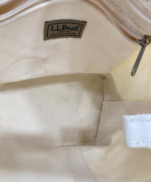L.L.Bean（エルエルビーン）L.L.Bean (エルエルビーン) 2WAYメタリックハンドル キャンバストートバッグ アイボリー×シルバーの古着・服飾アイテム