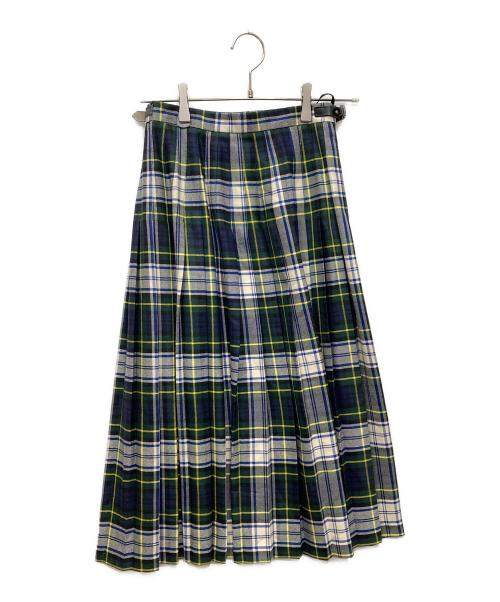 O'NEIL OF DUBLIN（オニールオブダブリン）O'NEIL OF DUBLIN (オニールオブダブリン) ラップスカート グリーン×ネイビー サイズ:UK6の古着・服飾アイテム