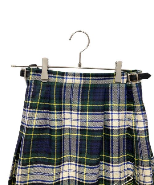 O'NEIL OF DUBLIN（オニールオブダブリン）O'NEIL OF DUBLIN (オニールオブダブリン) ラップスカート グリーン×ネイビー サイズ:UK6の古着・服飾アイテム