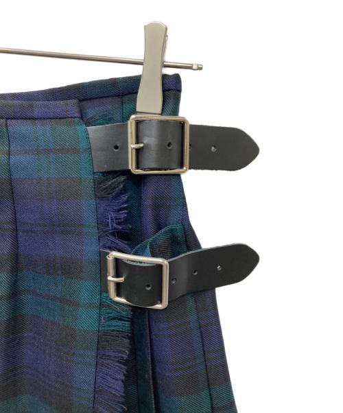 O'NEIL OF DUBLIN（オニールオブダブリン）O'NEIL OF DUBLIN (オニールオブダブリン) ラップスカート グリーン×ネイビー サイズ:US6の古着・服飾アイテム