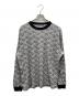 NOMARHYTHM TEXTILE（ノーマリズムテキスタイル）の古着「SMALL FLOWER WAFFLE T-SHIRTS フラワープリントワッフルカットソー」｜グレー×レッド
