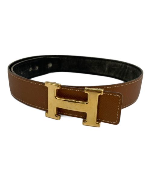 HERMES（エルメス）HERMES (エルメス) Hコンスタンス レザーベルト ブラウン サイズ:75の古着・服飾アイテム