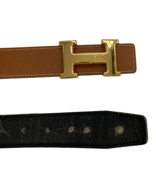 HERMES（エルメス）HERMES (エルメス) Hコンスタンス レザーベルト ブラウン サイズ:75の古着・服飾アイテム