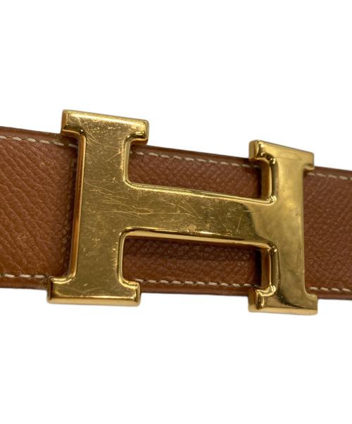 HERMES（エルメス）HERMES (エルメス) Hコンスタンス レザーベルト ブラウン サイズ:75の古着・服飾アイテム