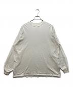 Graphpaperグラフペーパー）の古着「Organic Cotton L/S Oversized Tee オーガニックコットン L/S オーバーサイズドティー」｜ベージュ