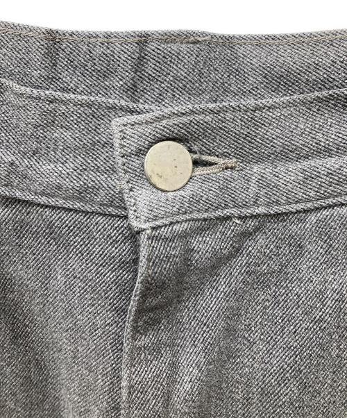 Graphpaper（グラフペーパー）Graphpaper (グラフペーパー) COLORFAST DENIM TWO TUCK PANTS カラーファストデニムツータックパンツ グレー サイズ:Sの古着・服飾アイテム