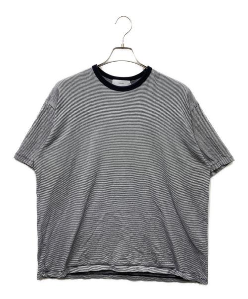Graphpaper（グラフペーパー）Graphpaper (グラフペーパー) Narrow Border S/S Tee ナローボーダーS/STシャツ ブラック×ホワイト サイズ:Sの古着・服飾アイテム