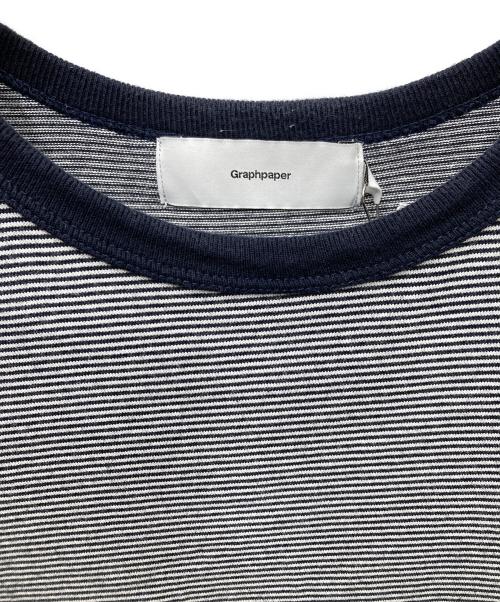 Graphpaper（グラフペーパー）Graphpaper (グラフペーパー) Narrow Border S/S Tee ナローボーダーS/STシャツ ブラック×ホワイト サイズ:Sの古着・服飾アイテム